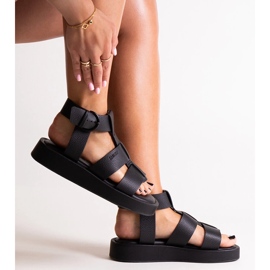 Sandalias plataforma negras Big Star NN274071 negro 1