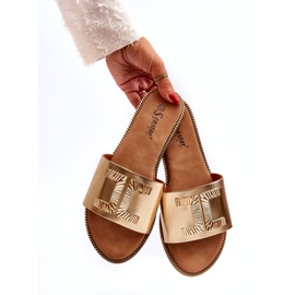 Seastar Chanclas de mujer con decoración dorada. dorado 3 Seastar Chanclas de mujer con decoración dorada. dorado 3