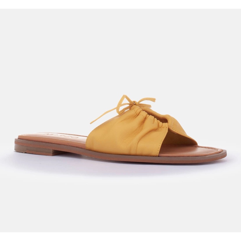 Marco Shoes Chanclas con lazos amarillo 1