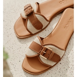 Marco Shoes chanclas Fibbia beige 5