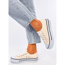 Zapatillas clásicas de mujer Fargis Beige 4