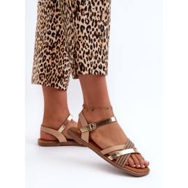 Sandalias de Mujer Realizadas en Piel Ecológica Sergio Leone SK085H Dorado 5