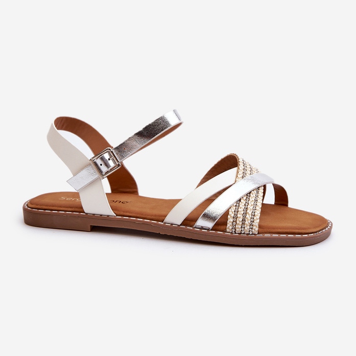 Sergio Leone SK085H Sandalias Mujer Ecopiel Blanco 1