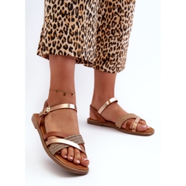 Sandalias Mujer Realizadas en Piel Ecológica Sergio Leone SK085H Marrón 3