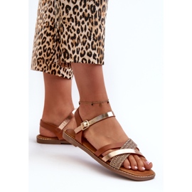 Sandalias Mujer Realizadas en Piel Ecológica Sergio Leone SK085H Marrón 5