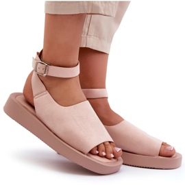 Sandalias Cómodas con Plataforma para Mujer, Rubio Rosa rosado 9