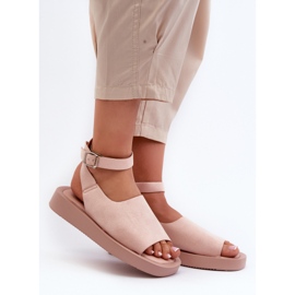 Sandalias Cómodas con Plataforma para Mujer, Rubio Rosa 2