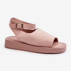 Sandalias Cómodas con Plataforma para Mujer, Rubio Rosa 1