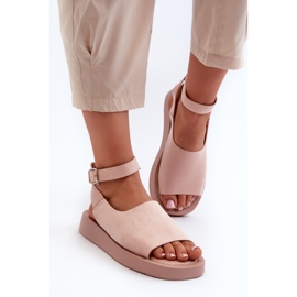 Sandalias Cómodas con Plataforma para Mujer, Rubio Rosa rosado 4