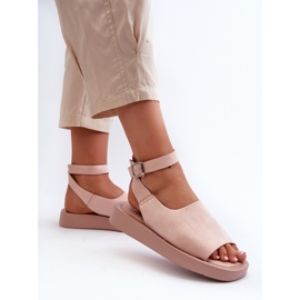 Sandalias Cómodas con Plataforma para Mujer, Rubio Rosa rosado 5