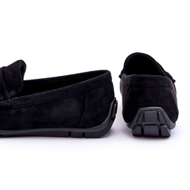Confly Mocasines negros de gamuza para hombres 4