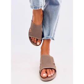 Pantuflas caladas suaves Herves Khaki beige 4