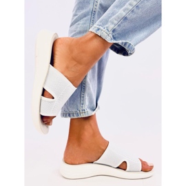 Herves Pantuflas caladas suaves blancas blanco 5