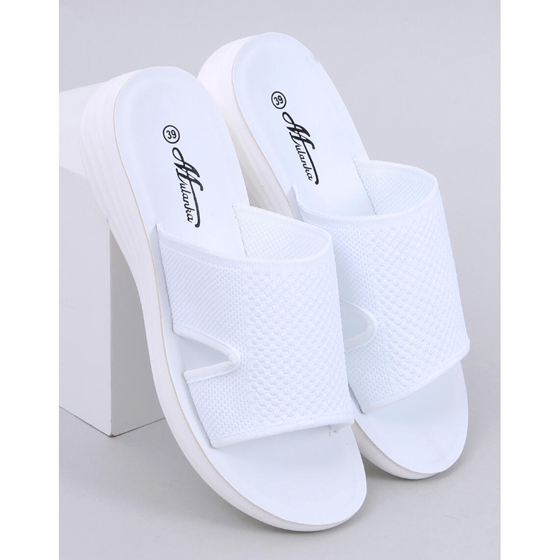 Herves Pantuflas caladas suaves blancas blanco 1