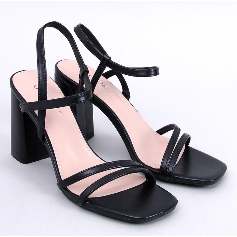 Borelli Sandalias negras con tacón estable negro 1