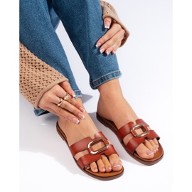 Chanclas de mujer marrones de Sergio Leone marrón 1