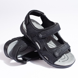 Sandalias hombre negras con velcro. negro 1