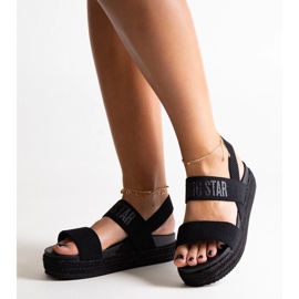 Sandalias de plataforma negras de Big Star LL274856 negro 2