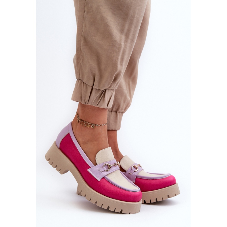 Zazoo 3475 Mocasines Mujer Piel, Beige multicolor 2