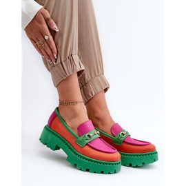 Zazoo 3476 Mocasines Mujer Piel, Verde multicolor 13