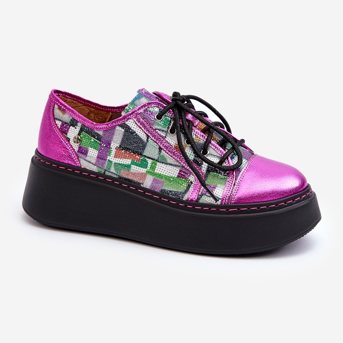 Deportivas Mujer Piel Con Plataforma Maciejka 06479-15 Fucsia rosa 1