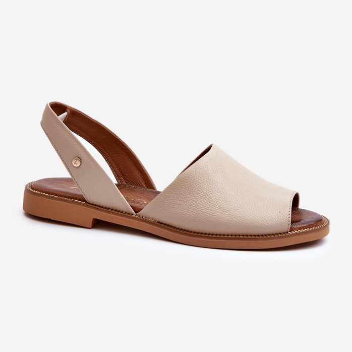 Zazoo 40327 Sandalias Slip-On de Piel, Beige 1