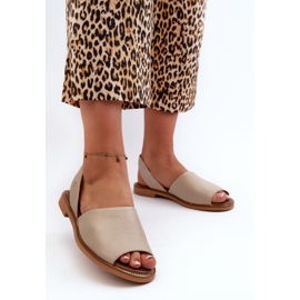 Zazoo 40327 Sandalias Slip-On de Piel, Beige 3