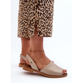 Zazoo 40327 Sandalias Slip-On de Piel, Beige 5