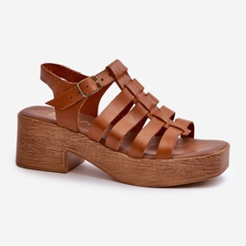 Zazoo 40410 Sandalias Mujer Piel, Marrón 1