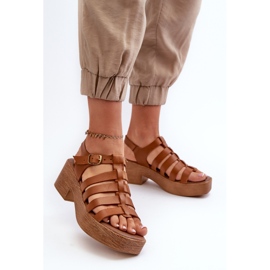 Zazoo 40410 Sandalias Mujer Piel, Marrón 3