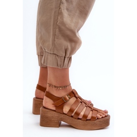 Zazoo 40410 Sandalias Mujer Piel, Marrón 5