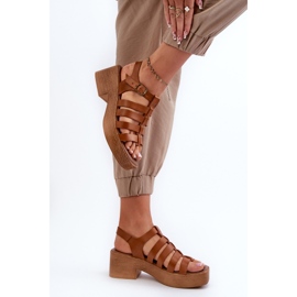 Zazoo 40410 Sandalias Mujer Piel, Marrón 6