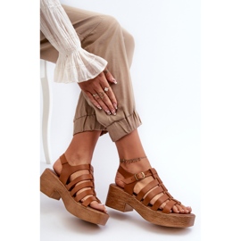 Zazoo 40410 Sandalias Mujer Piel, Marrón 7