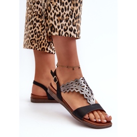 Sandalias Planas Mujer Sergio Leone SK070H Negro 5