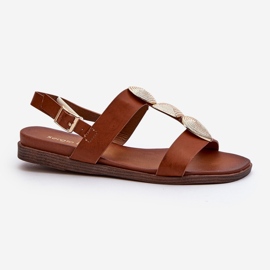 Sandalias Planas Mujer Con Adornos Sergio Leone SK072H Marrón 1