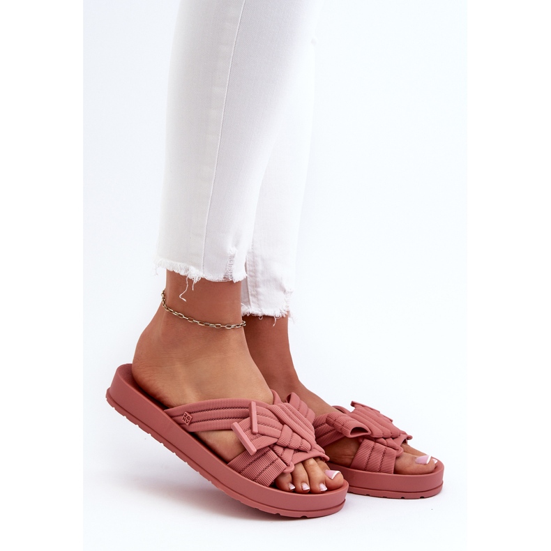 Chanclas de Mujer Perfumadas con Suela Plana ZAXY LL285097 Rosa Sucio 2