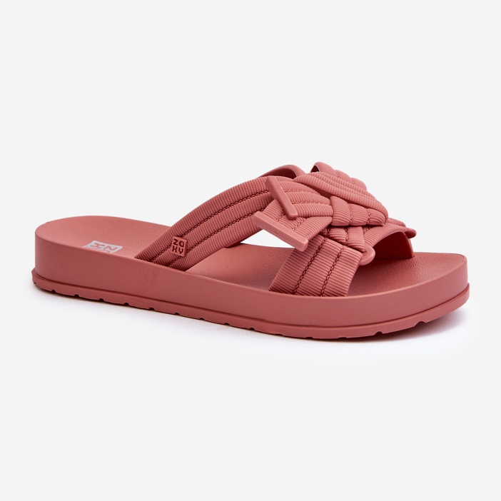 Chanclas de Mujer Perfumadas con Suela Plana ZAXY LL285097 Rosa Sucio 1