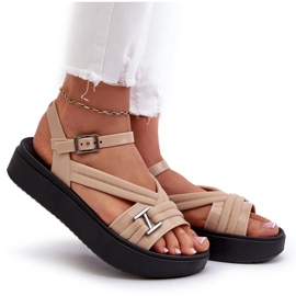Sandalias Fragrant Mujer Plataforma ZAXY LL285063 Beige 9