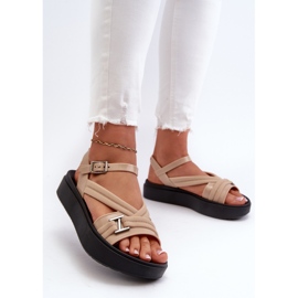 Sandalias Fragrant Mujer Plataforma ZAXY LL285063 Beige 3