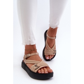 Sandalias Fragrant Mujer Plataforma ZAXY LL285063 Beige 4