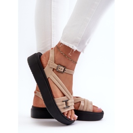 Sandalias Fragrant Mujer Plataforma ZAXY LL285063 Beige 6