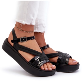 Sandalias Fragrant Mujer Plataforma ZAXY LL285064 Negro 9