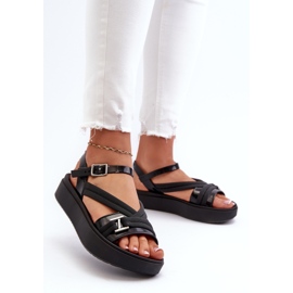 Sandalias Fragrant Mujer Plataforma ZAXY LL285064 Negro 3