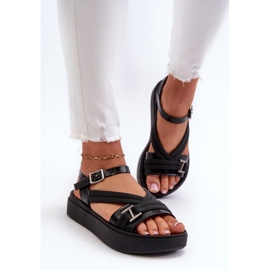Sandalias Fragrant Mujer Plataforma ZAXY LL285064 Negro 4