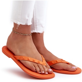 Chanclas Mujer Planas Flexibles ZAXY JJ285254 Naranja 8