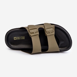 Chanclas Ligeras De Hombre Con Hebillas Big Star NN174592 Verde Oscuro 1