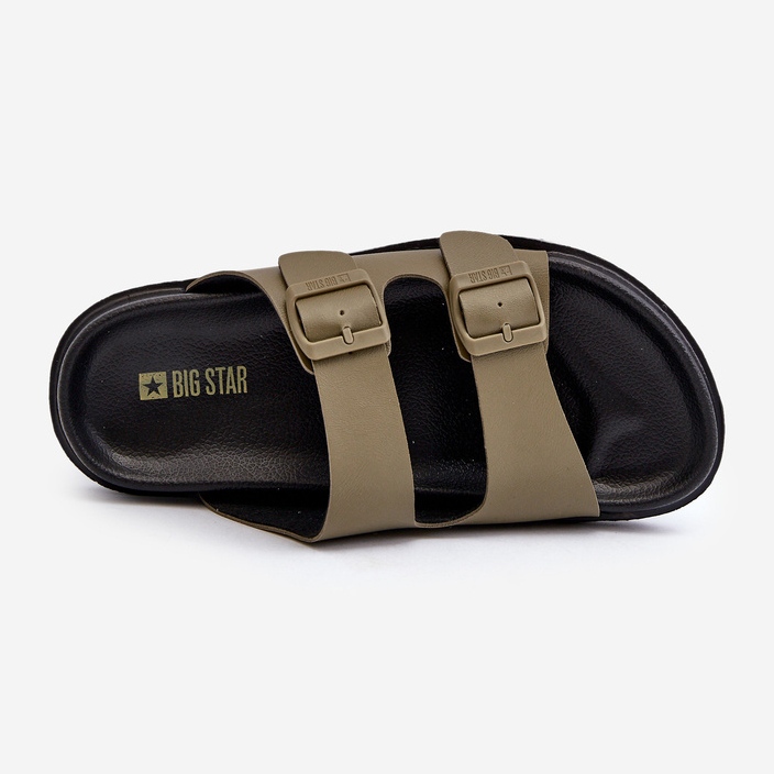 Chanclas Ligeras De Hombre Con Hebillas Big Star NN174592 Verde Oscuro 1