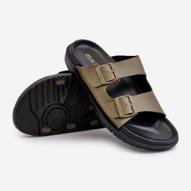 Chanclas Ligeras De Hombre Con Hebillas Big Star NN174592 Verde Oscuro 2