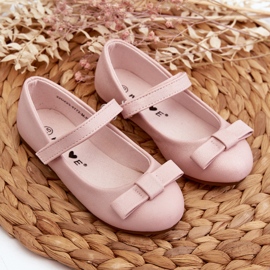 Bailarinas Infantiles Brillantes Lazo Velcro Rosa Fiorelle rosado 5