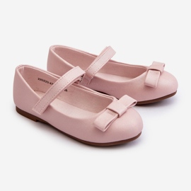 Bailarinas Infantiles Brillantes Lazo Velcro Rosa Fiorelle rosado 6